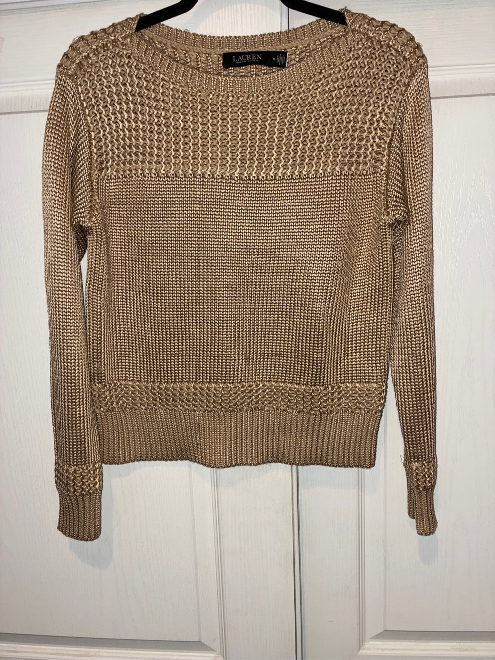 Lauren Ralph Lauren Camel/Tan Crewneck Knit Sweater